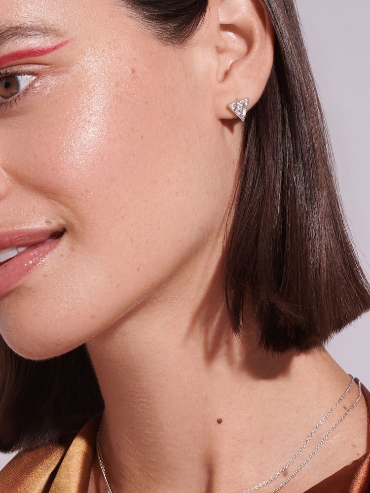Hot Diamonds Silver Tone Stellar Triangle Earrings - Image 3 of 3 Hot Diamonds Silver Tone Stellar Triangle Earrings - Image 3 of 3
