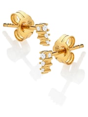 Hot Diamonds X JJ Gold Tone Topaz Graduated Stud Earrings - Image 1 of 3