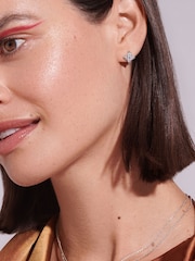 Hot Diamonds Silver Tone Squared Triangle Earrings - Image 3 of 3