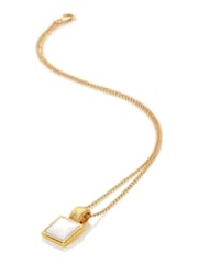 Hot Diamonds HD X JJ Gold Tone Calm Mother of Pearl Square Pendant - Image 2 of 3