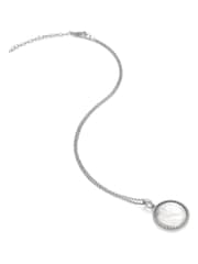 Hot Diamonds Silver Tone Mother of Pearl Circle Pendant - Image 1 of 3