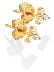 Hot Diamonds X JJ Gold Tone Topaz Stud Earrings - Image 1 of 3