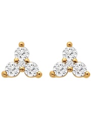 Hot Diamonds X JJ Gold Tone Topaz Stud Earrings - Image 2 of 3
