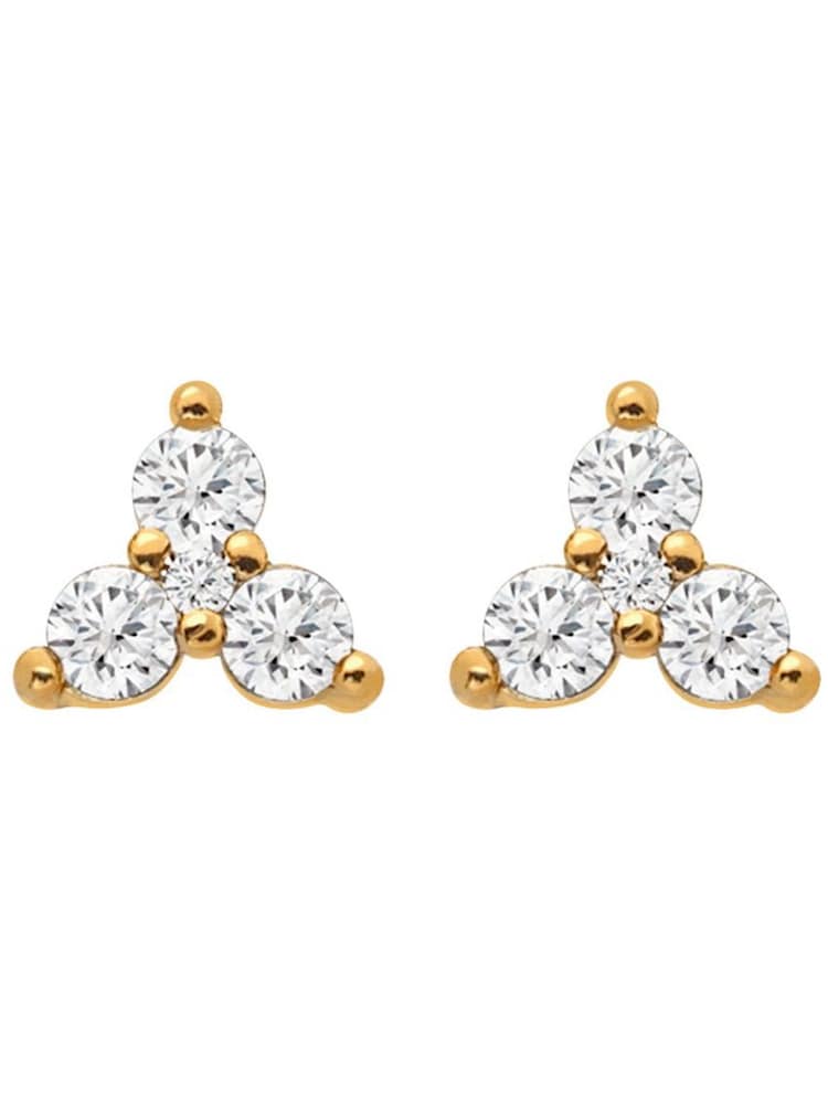 Hot Diamonds X JJ Gold Tone Topaz Stud Earrings - Image 2 of 3