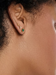 Hot Diamonds X JJ Gold Tone Topaz Stud Earrings - Image 3 of 3