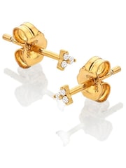 Hot Diamonds Gold Tone Topaz Micro Stud Earrings - Image 1 of 3