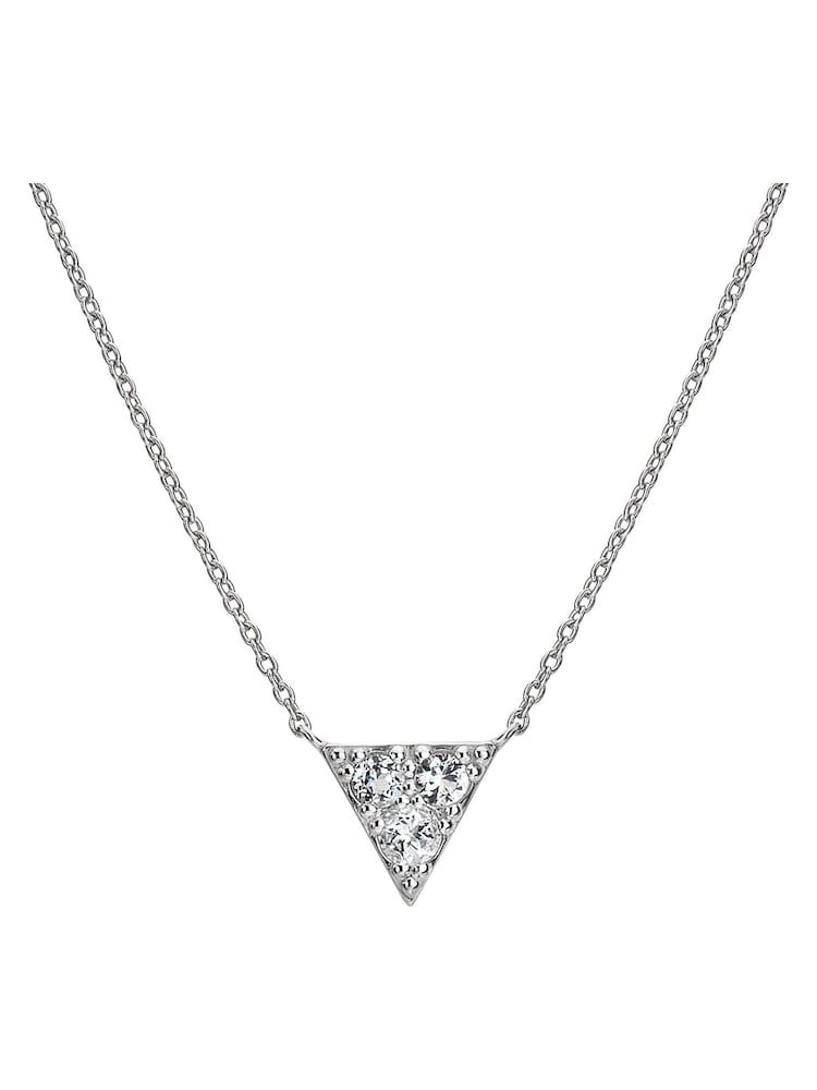 قلادة مثلثة الشكل Stellar باللون الفضي من Hot Diamonds - صورة 2 من 3 قلادة مثلثة الشكل Stellar باللون الفضي من Hot Diamonds - صورة 2 من 3