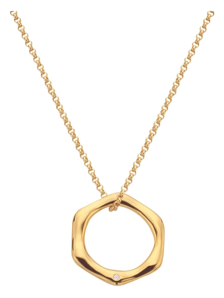 Hot Diamonds X JJ Gold Tone Fluid Pendant - Image 1 of 3