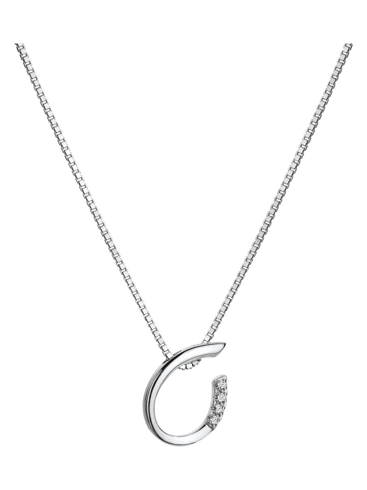 Hot Diamonds Silver Tone Teardrop Pendant Necklace - Image 1 of 3