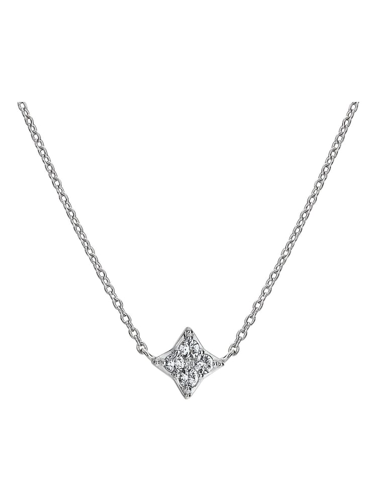 Hot Diamonds Silver Tone Squared Triangle Necklace - Image 1 of 3