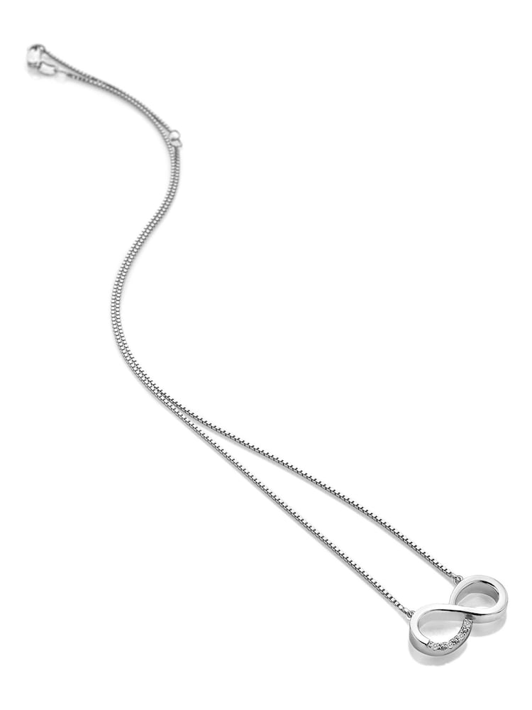 Hot Diamonds Silver Tone Infinity Pendant Necklace - Image 2 of 3