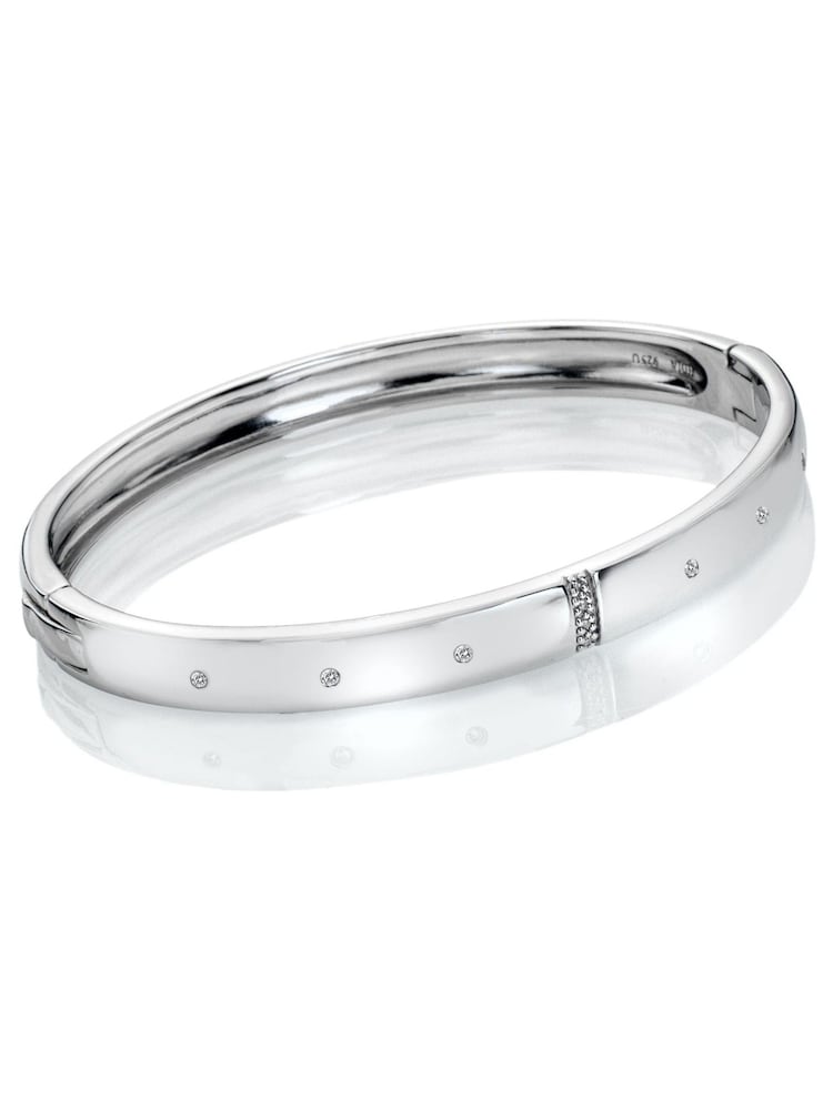 Hot Diamonds Silver Tone Much Loved Bangle - Image 1 of 3