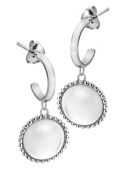 Hot Diamonds Silberfarbene Perlmutt Creolen​​​​​​​ - Bild 1 von 3