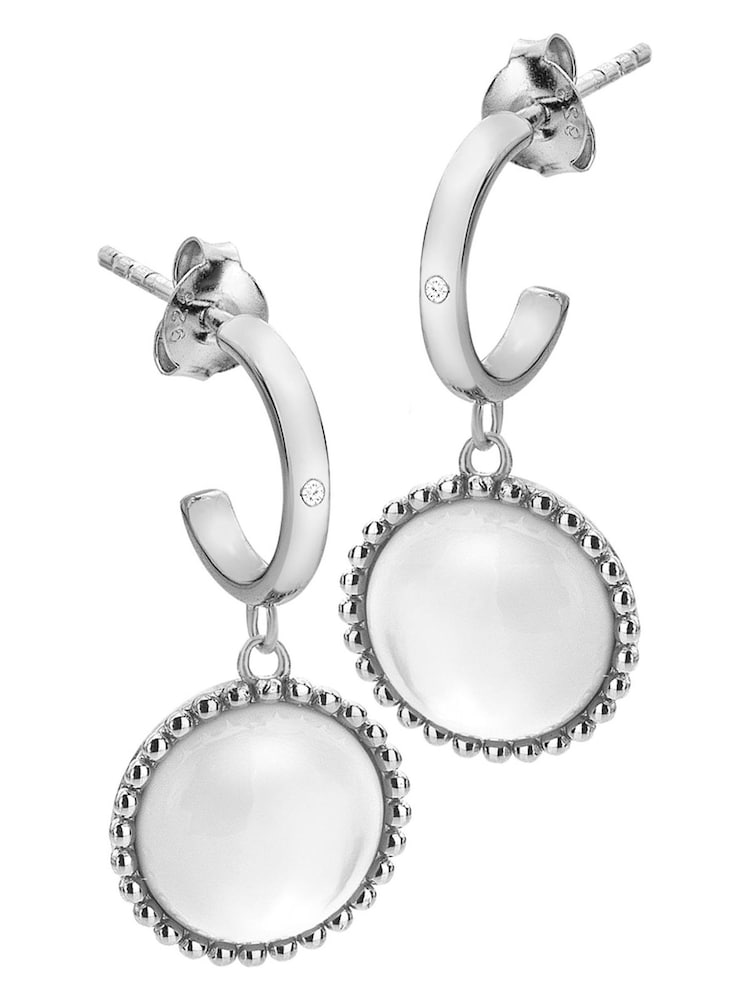 Hot Diamonds Silver Tone Mother of Pearl Circle Earrings - Image 1 of 3 Hot Diamonds Silver Tone Mother of Pearl Circle Earrings - Image 1 of 3