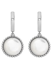 Hot Diamonds Silberfarbene Perlmutt Creolen​​​​​​​ - Bild 2 von 3