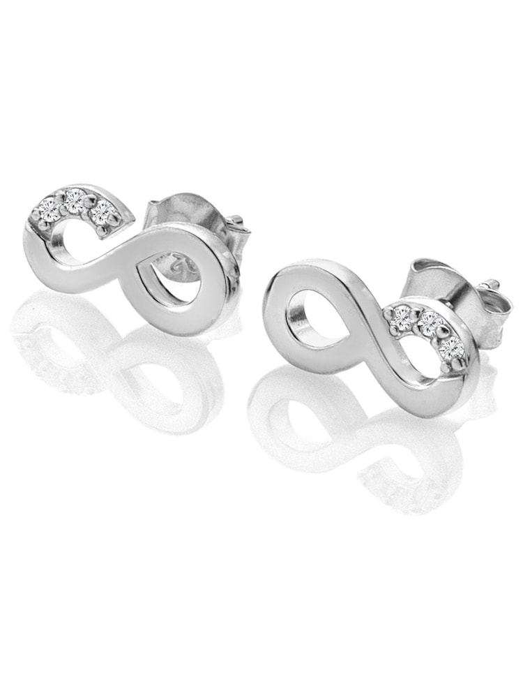 Hot Diamonds Silver Tone Infinity Earrings - Image 1 of 3