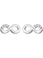 Hot Diamonds Silver Tone Infinity Earrings - Image 2 of 3