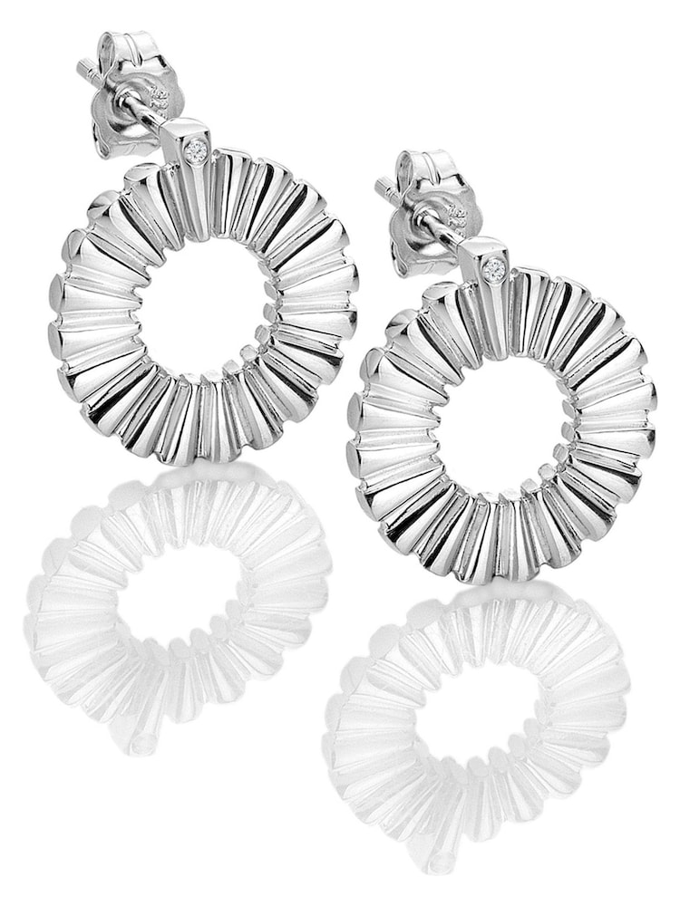 Hot Diamonds Silver Tone Sunbeam Earrings - Image 2 of 3 Hot Diamonds Silver Tone Sunbeam Earrings - Image 2 of 3