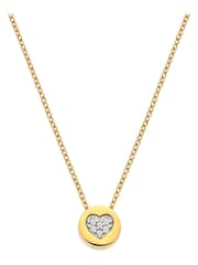 Hot Diamonds x JJ Gold Plated Pendant Necklace - Image 1 of 3