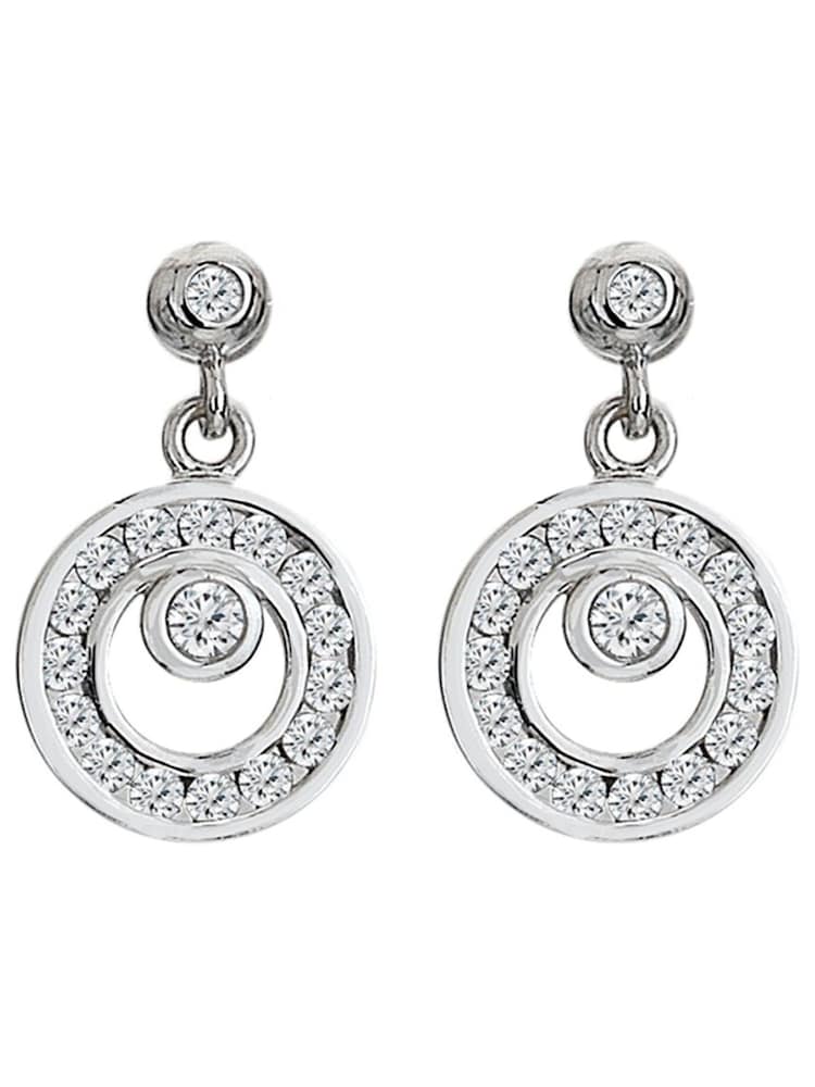 Hot Diamonds Silver Tone Orbit Drop Earrings - Image 2 of 3 Hot Diamonds Silver Tone Orbit Drop Earrings - Image 2 of 3