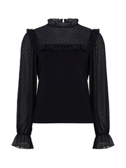 Mint Velvet Black Polka Dot Sheer Top - Image 8 of 8