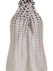 Mint Velvet Cream Monochrome Polka Dot Top - Image 5 of 6