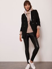 Mint Velvet Black Faux Leather Treggings - Image 2 of 6
