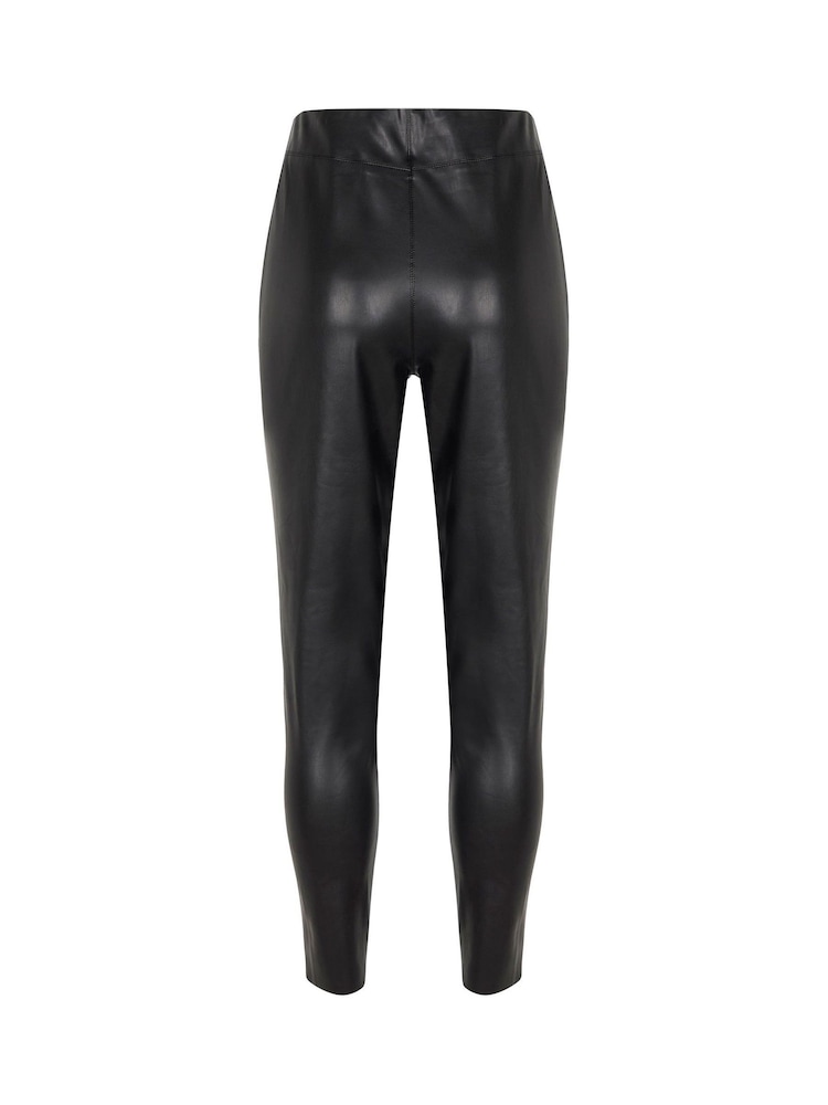 Mint Velvet Black Faux Leather Treggings - Image 6 of 6