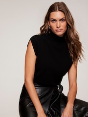 Mint Velvet Black Sleeveless Top - Image 2 of 7