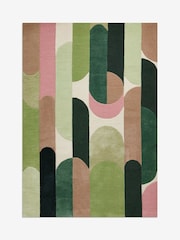 Sage Green Retro Shapes Rug - Image 6 of 6