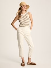 Joules Harbour Cream & Tan Striped Jersey Vest - Image 3 of 7