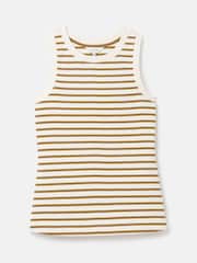 Joules Harbour Cream & Tan Striped Jersey Vest - Image 7 of 7