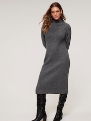 Mint Velvet Grey Wool Blend Dress - Image 2 of 8