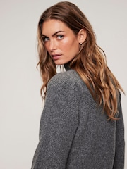Mint Velvet Grey Wool Blend Dress - Image 6 of 8