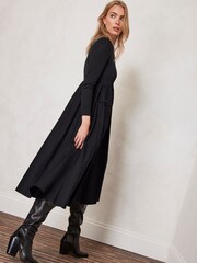 Mint Velvet Black Cargo Jersey Midi Dress - Image 4 of 8