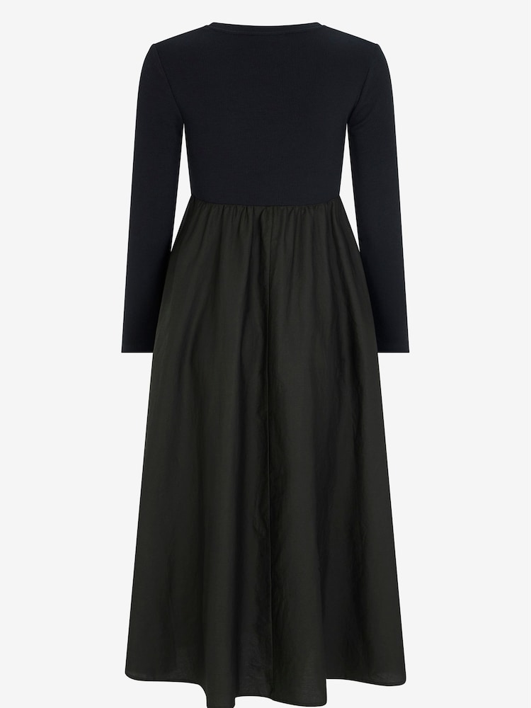 Mint Velvet Black Cargo Jersey Midi Dress - Image 8 of 8