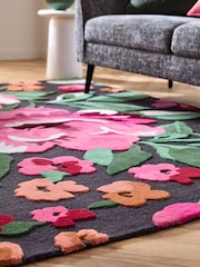Pink Rosie Floral Rug - Image 2 of 5