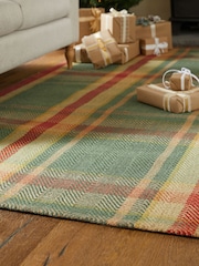 Green Barton Check Rug - Image 4 of 6