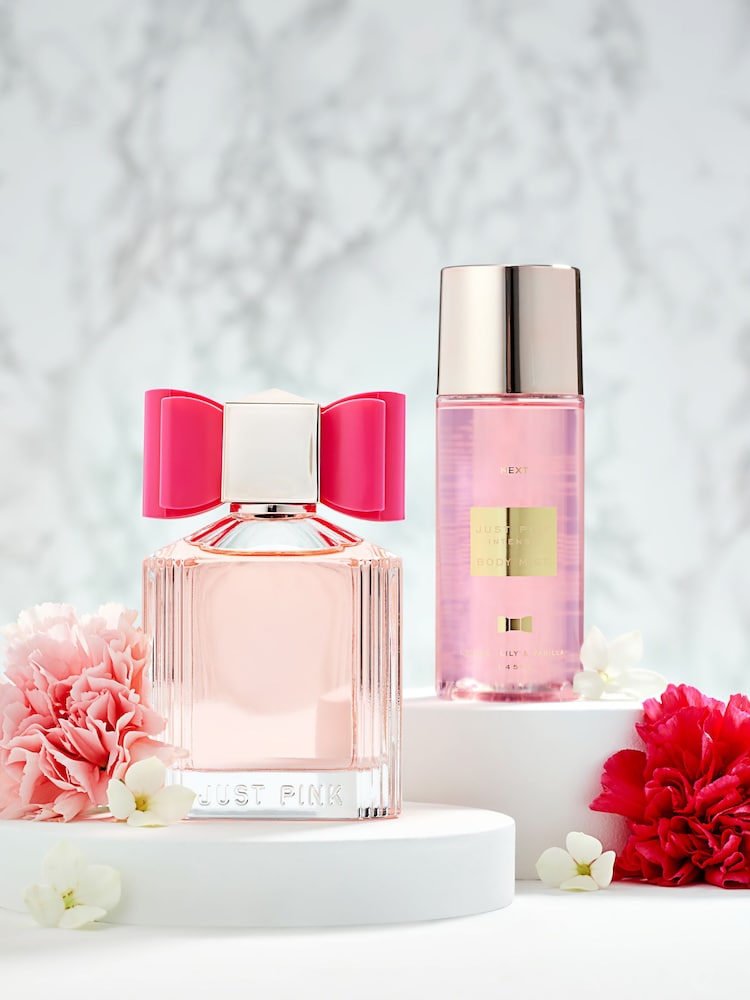 Just Pink Intense 100ml Perfume and 145ml Body Mist Gift Set - Image 1 of 5
