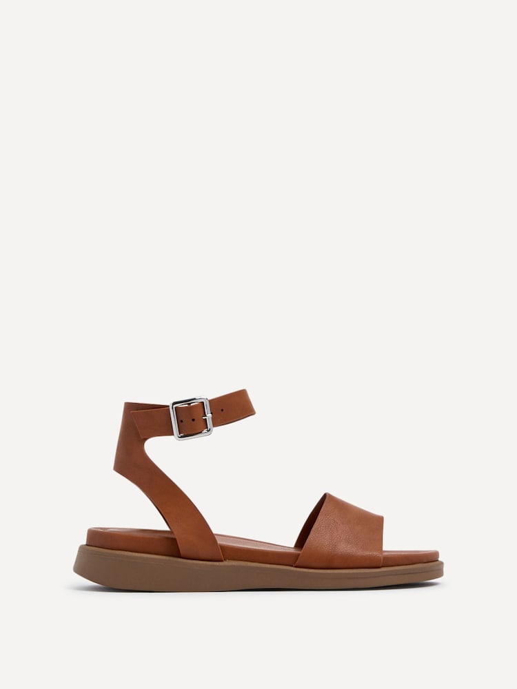 Linzi Brown Two-Part Kara Sandals - Image 2 of 5