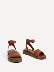 Linzi Brown Two-Part Kara Sandals - Image 3 of 5