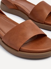 Linzi Brown Two-Part Kara Sandals - Image 5 of 5