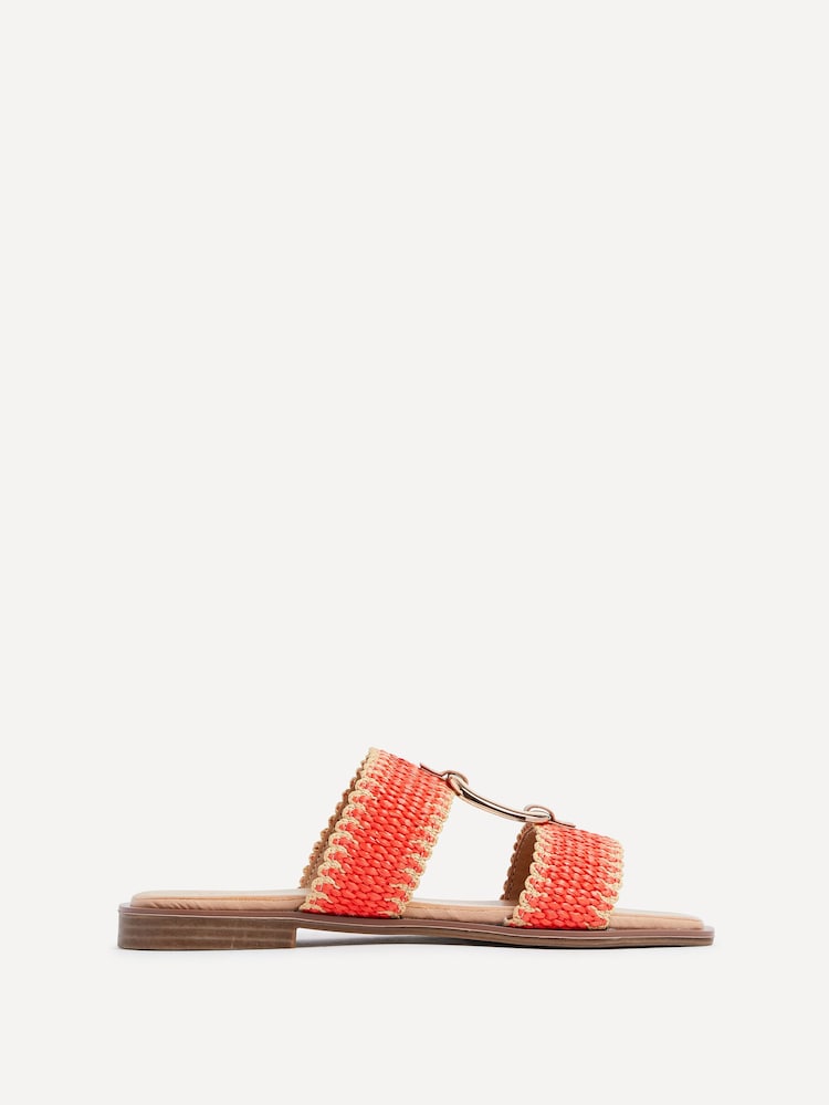 Naranja - Sandalias planas con tiras de rafia y detalle de hebilla grande Jojo de Linzi - Imagen 2 de 5 Naranja - Sandalias planas con tiras de rafia y detalle de hebilla grande Jojo de Linzi - Imagen 2 de 5