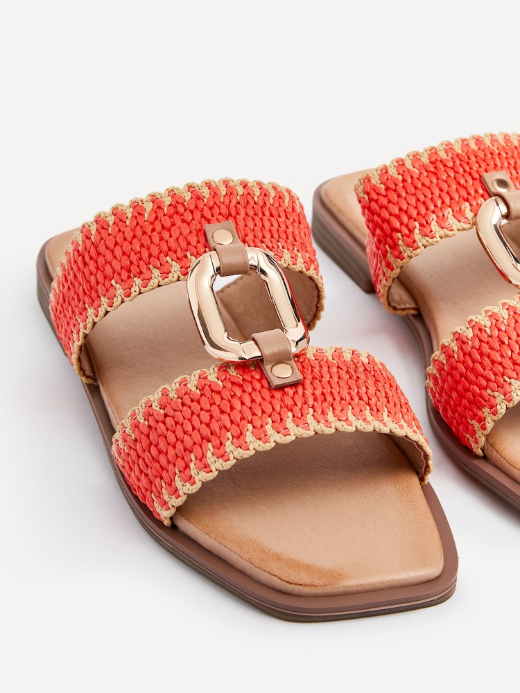 Naranja - Sandalias planas con tiras de rafia y detalle de hebilla grande Jojo de Linzi - Imagen 5 de 5 Naranja - Sandalias planas con tiras de rafia y detalle de hebilla grande Jojo de Linzi - Imagen 5 de 5
