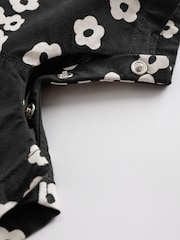 Black/White Flower Baby 100% Cotton Romper (0mths-2yrs) - Image 8 of 9
