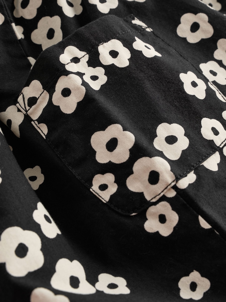 Black/White Flower Baby 100% Cotton Romper (0mths-2yrs) - Image 9 of 9