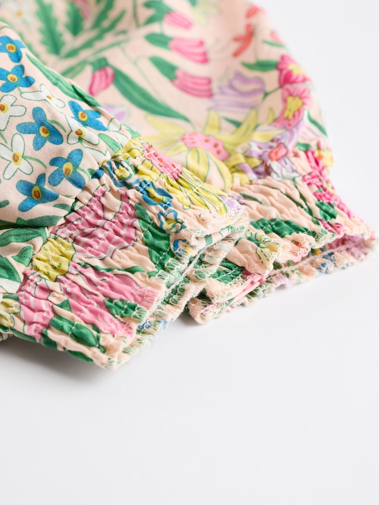 Green Floral Baby 100% Cotton Woven Jumpsuit (0-18mths) - Image 6 of 6