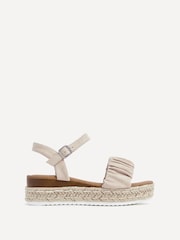 Linzi Cream Melani Sandals With Ruched Upper Detailing - Image 2 of 5