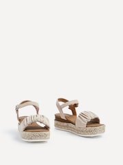 Linzi Cream Melani Sandals With Ruched Upper Detailing - Image 3 of 5