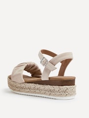 Linzi Cream Melani Sandals With Ruched Upper Detailing - Image 4 of 5